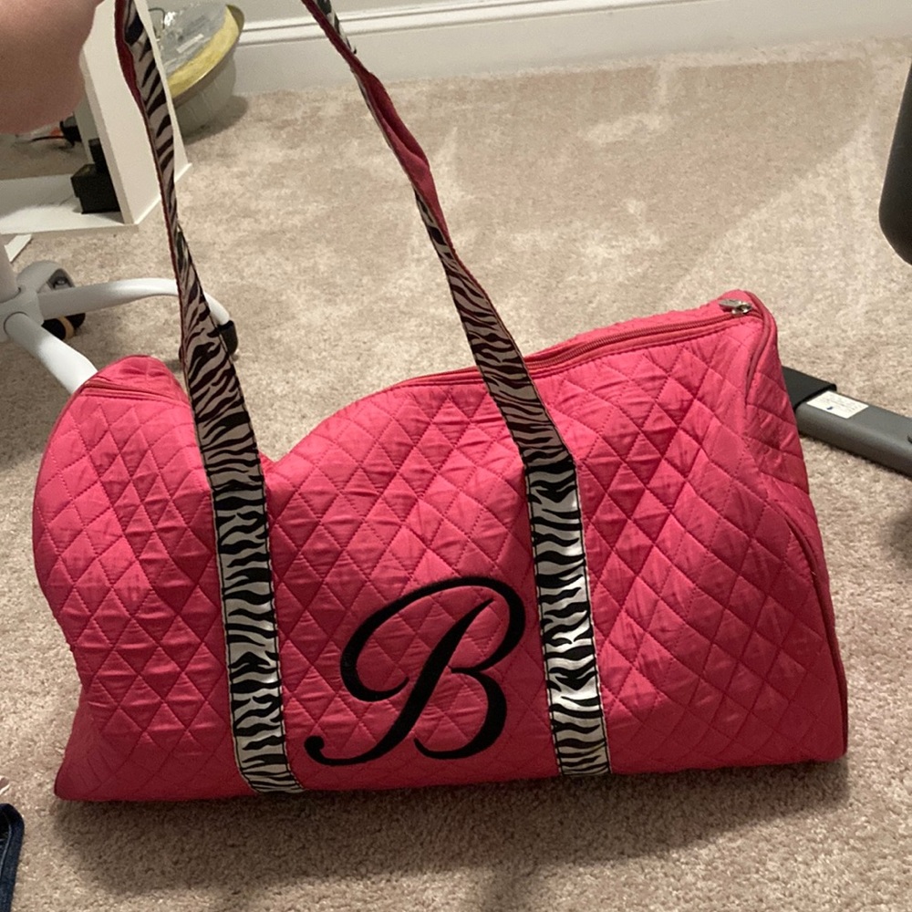Monogrammed B tote bag. Used condition